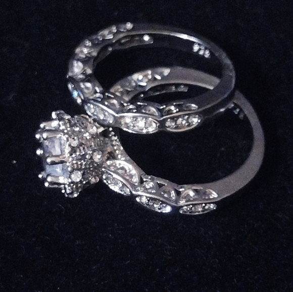 S925 2pc CZ wedding anniversary engagement set - Picture 10 of 14